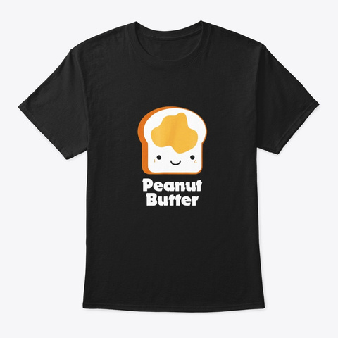 Matching Set Peanut Butter And Jelly Black T-Shirt Front