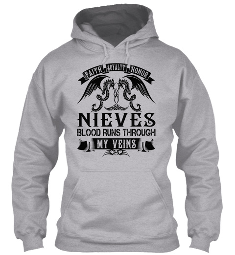 Nieves   My Veins Name Shirts Sport Grey T-Shirt Front