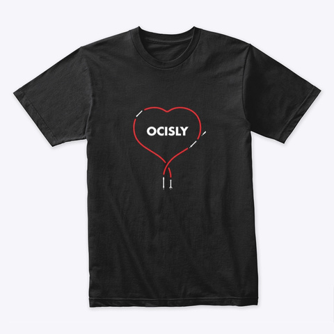 Ocisly 🚀 #Sfsf Black T-Shirt Front