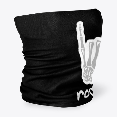 Skeleton Rock Hand Black áo T-Shirt Side