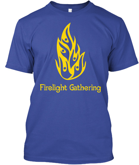 Firelight Gathering Deep Royal T-Shirt Front