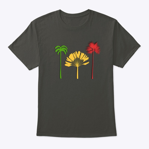 Reggae Palm Trees Smoke Gray T-Shirt Front