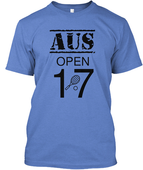 Aus Open 17 Heathered Royal  T-Shirt Front