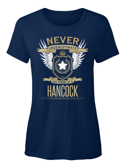 Hancock The Power Of  Navy T-Shirt Front