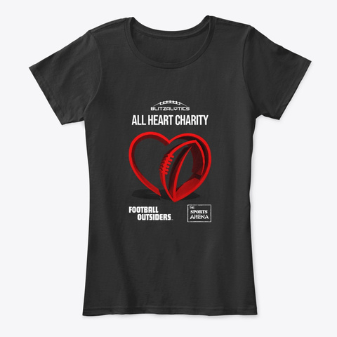 Blitzalytics' All Heart Charity Apparel  Black T-Shirt Front