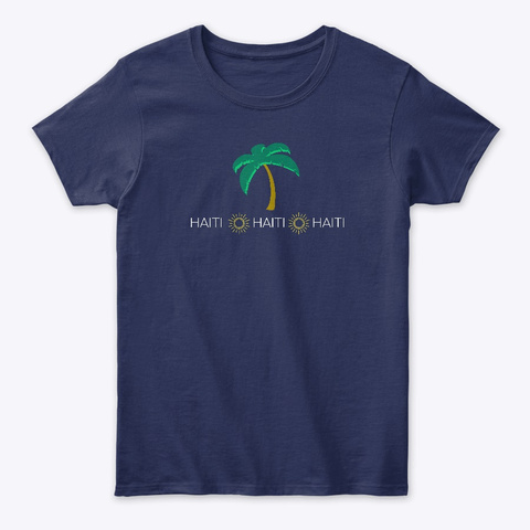 Haiti Sun Navy T-Shirt Front