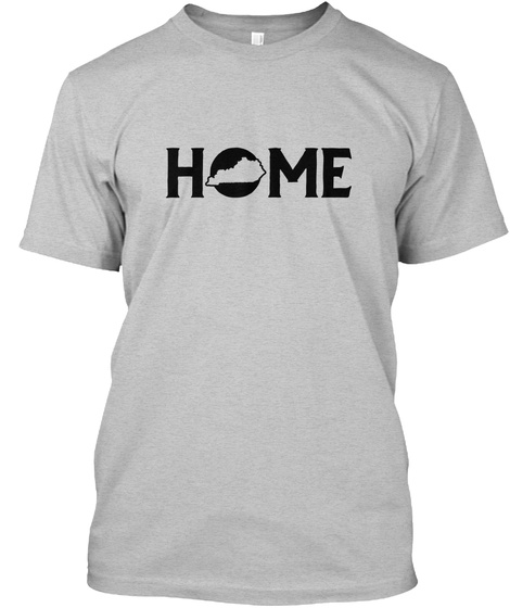 Home Light Heather Grey  T-Shirt Front
