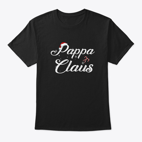 Papa Claus Family Santa Claus Matching C Black T-Shirt Front