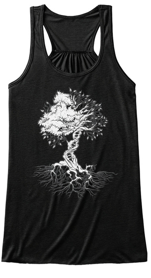 Dna Tree Of Life Black T-Shirt Front