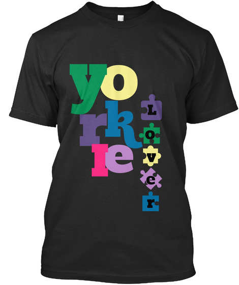 Yorkie Lover Black T-Shirt Front