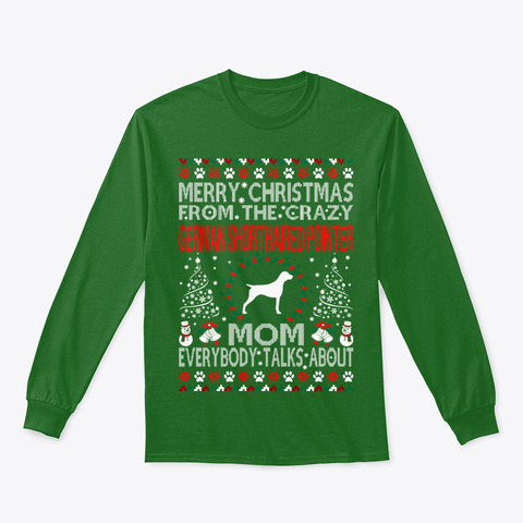 Christmas German Shorthaired Pointer Mom Irish Green T-Shirt Front