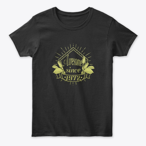  Awesome Since 1972 Black T-Shirt Front