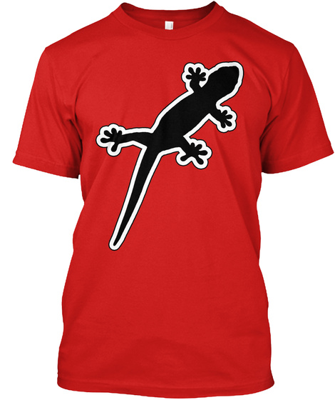 Rainbow Lizards! Red T-Shirt Front