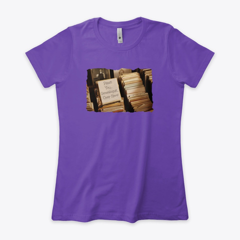 Pssst!  Genealogist Over Here Purple Rush T-Shirt Front