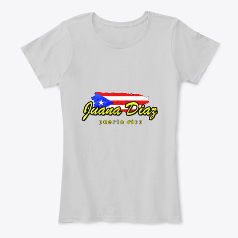 Juana Diaz Puerto Rico Shirt Light Heather Grey T-Shirt Front
