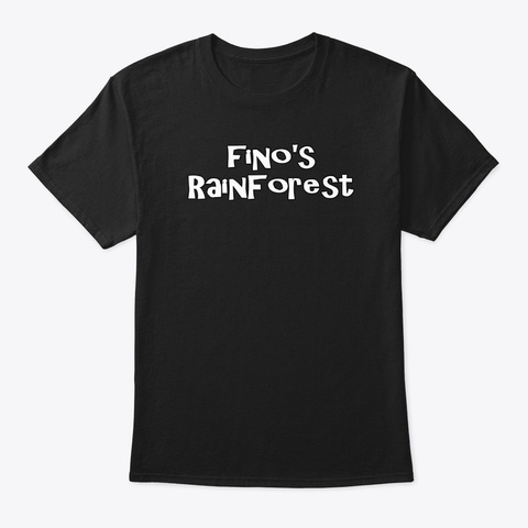 Fino's Rainforest T Shirt Design #2 Black T-Shirt Front