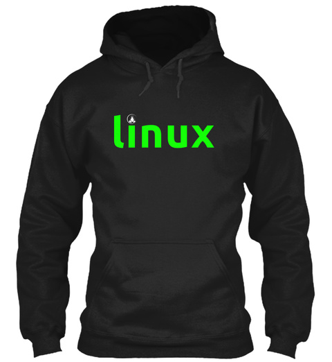 Linux Real Men Don't Use Antivirus Black T-Shirt Front