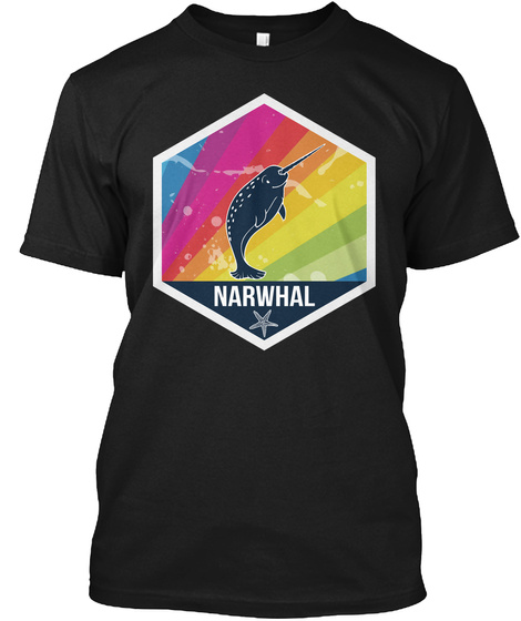 Narwhal Shirt Vintage Style Funny Gift F