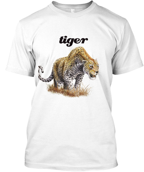 Tiger White T-Shirt Front