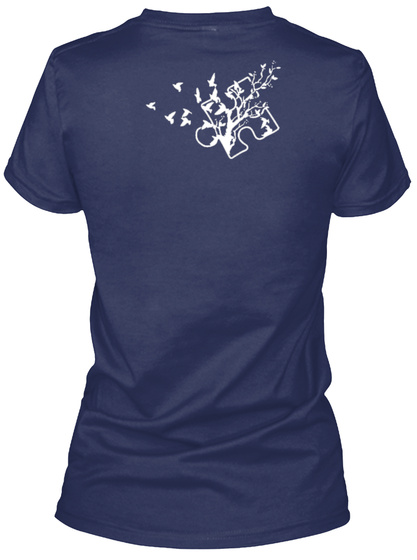 Limited Edition My Hero   Support Autism Navy T-Shirt Back