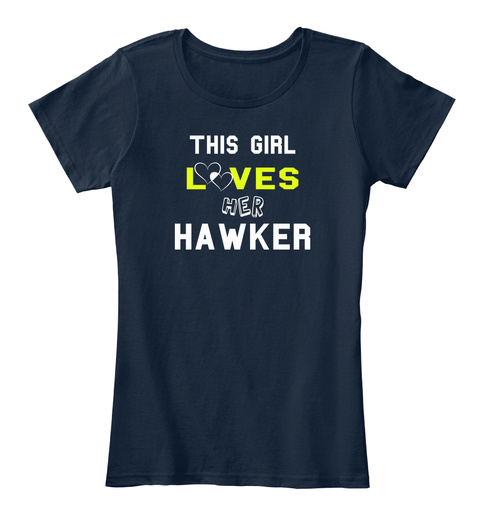 This Girl L                 Ves Her Hawker New Navy T-Shirt Front