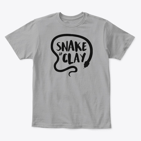 Snake Of Clay   Kids / Black Design Light Heather Grey  T-Shirt Front