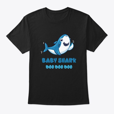 Baby Shark Doo Doo Ho2lo Black T-Shirt Front