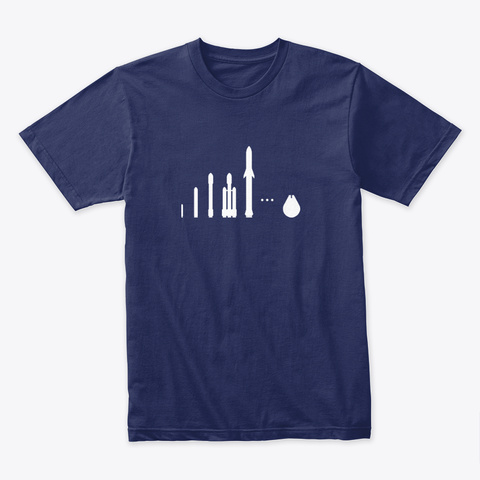 Evolution Of The Falcon 3 🚀 #Sfsf Midnight Navy T-Shirt Front
