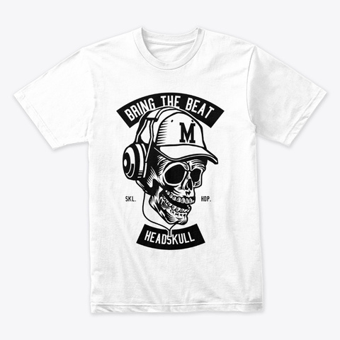 Head Skull White T-Shirt Front