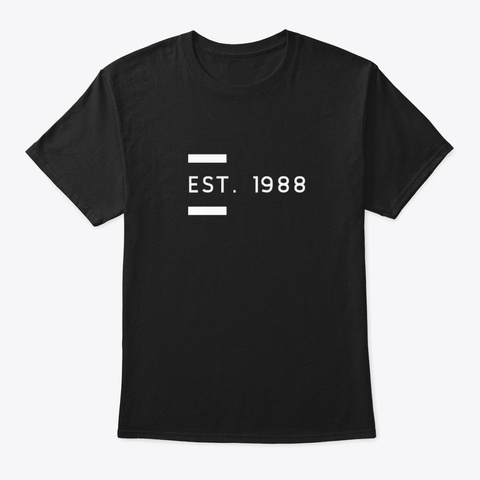 Birth Year 1988 Black T-Shirt Front