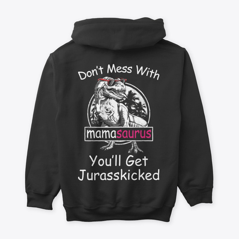 Funny T Shirts For Woman   Mamasaurus Black T-Shirt Back