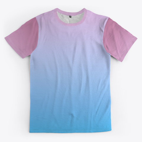 Ooka Pink Blue Abstract Color Gradient Standard T-Shirt Front