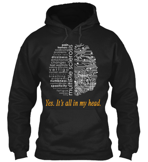 Yes Its All In My Head Black T-Shirt Front