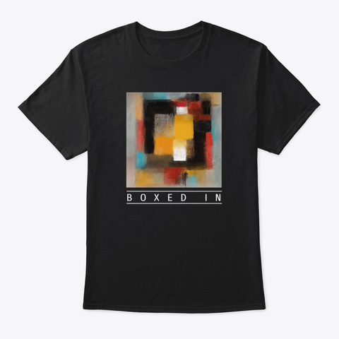 Contemporary Design "Boxed In"  Black T-Shirt Front