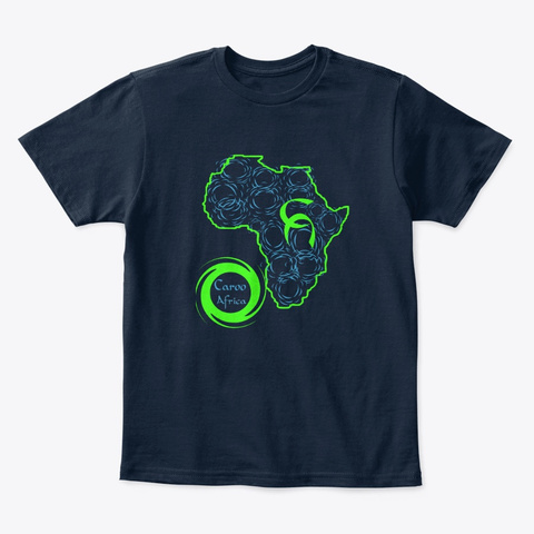 Caroo Africa Green Cyclone New Navy T-Shirt Front