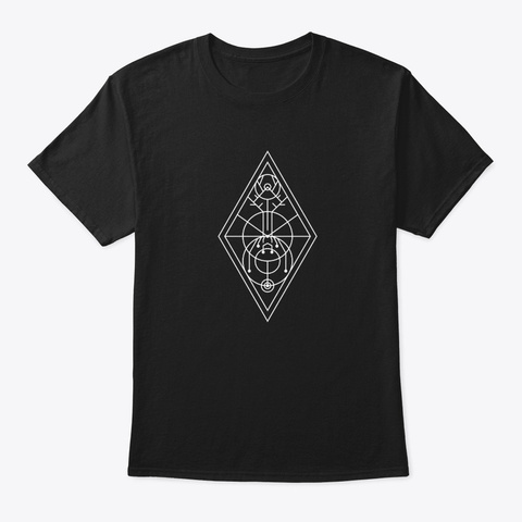 The Tree Sacred Geometry Black Maglietta Front