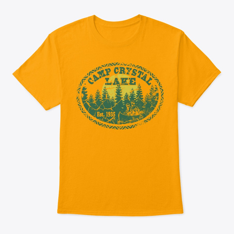 Camp Crystal Lake Gold T-Shirt Front