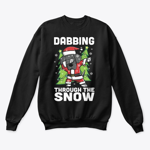 Dabbing Great Dane Christmas Black T-Shirt Front