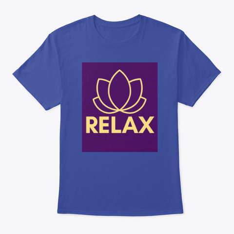 Relax Lotus Purple And Gold Deep Royal T-Shirt Front