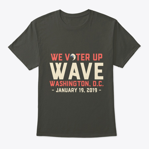 We Vote Washington Womens Wave Tshirt Smoke Gray T-Shirt Front