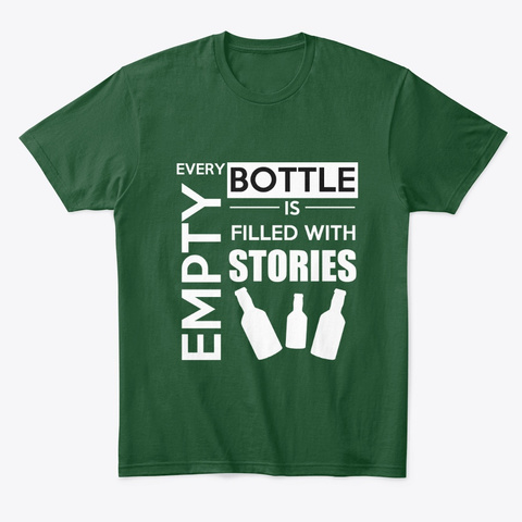 Stories Bottle Forest Green  T-Shirt Front