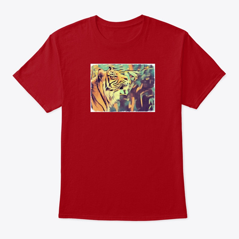 Tiger 1 Deep Red T-Shirt Front