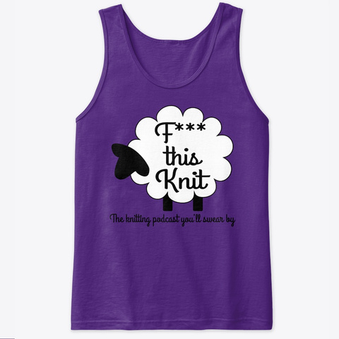 F*** This Knit Logo Tank Purple T-Shirt Front