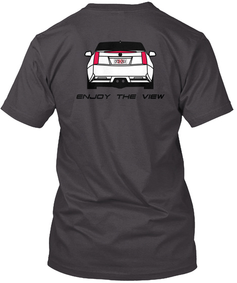 Enjoy The View   Coupe Heathered Charcoal  T-Shirt Back