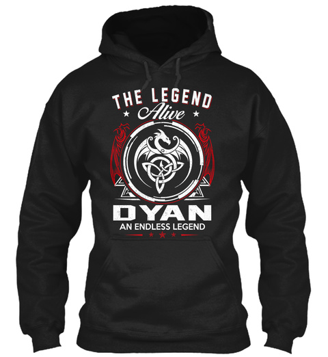 The Legend Alive Dyan Am Endless Legend Black T-Shirt Front
