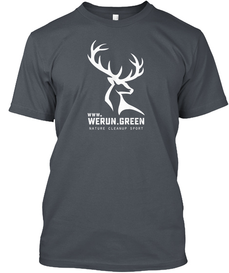 Www. Werun.Green Nature Cleanup Sport Anthracite T-Shirt Front