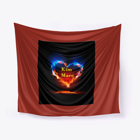 Kim Mars Heart  Dark Red T-Shirt Front