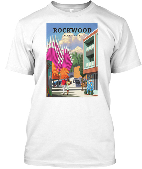Rock Wood Gresham White T-Shirt Front