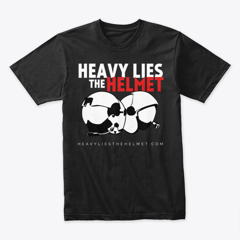 Heavy Lies The Helmet Black T-Shirt Front