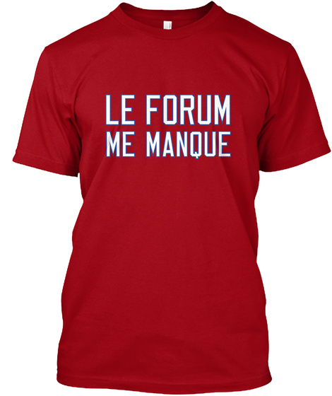 Le Forum Me Manque Deep Red T-Shirt Front